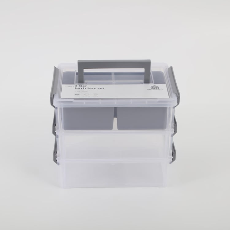 Regan Mallory Polypropylene 3-Tier Stackable Storage Box Set