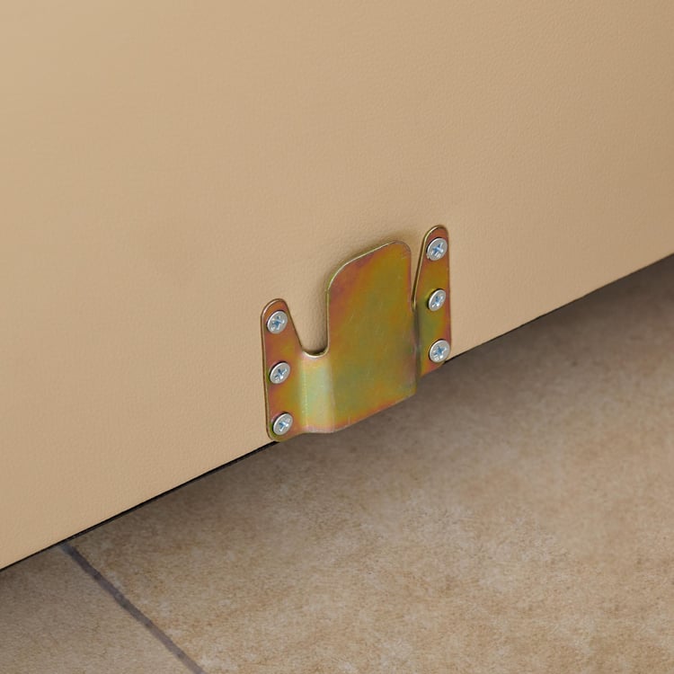 Albury Faux Leather 6-Seater Sectional Corner Sofa - Beige