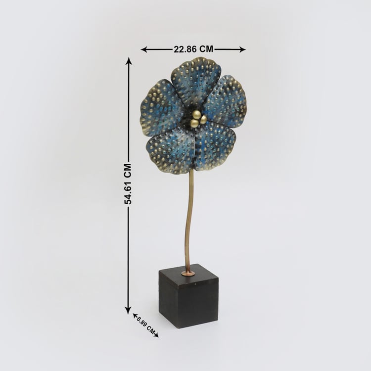 VEDAS Metal Flower Table Accent