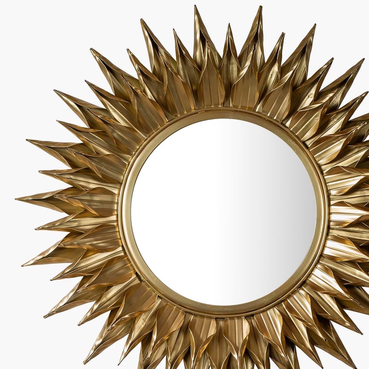 Buy Vedas Metal Sun Rays Round Decorative Wall Mirror - 85cm from Vedas ...