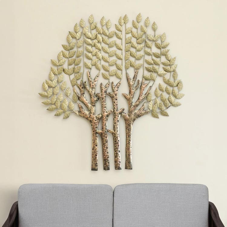 VEDAS Metal Tapasi Tree Wall Art