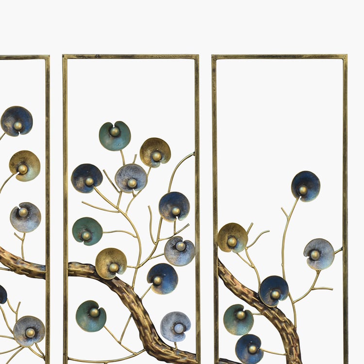 VEDAS Metal Set of 3 Tree Wall Accents