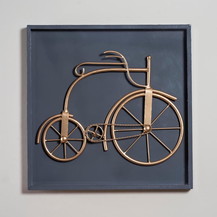 VEDAS Metal British Cycle Framed Wall Art