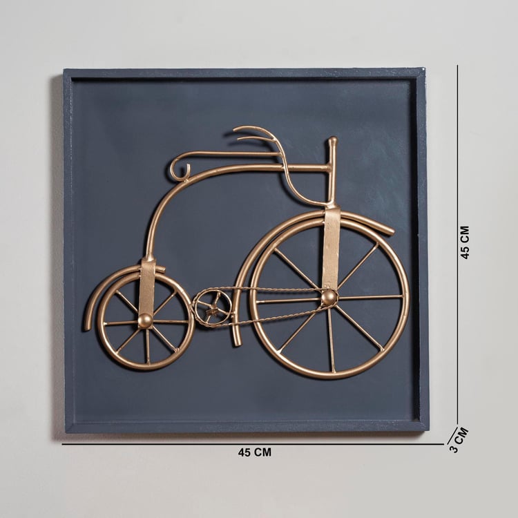 VEDAS Metal British Cycle Framed Wall Art