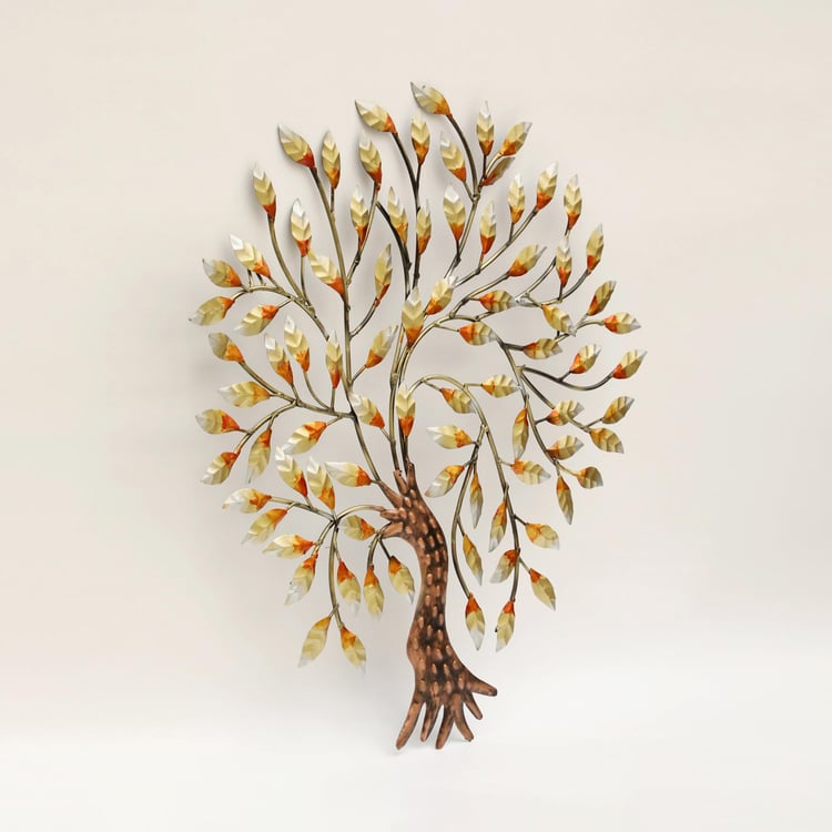 VEDAS Metal Peach Tree Wall Art