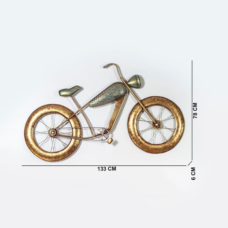 VEDAS Metal Stylish Bike Wall Art