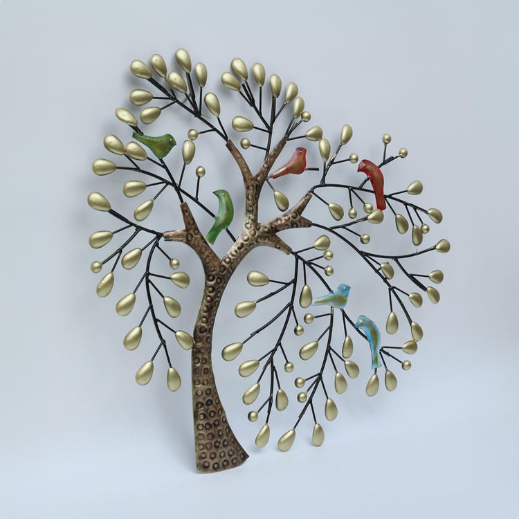 VEDAS Metal Lara Bird Tree Wall Art