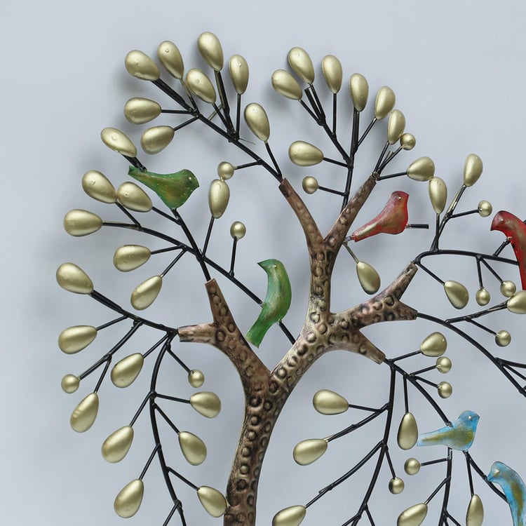 VEDAS Metal Lara Bird Tree Wall Art