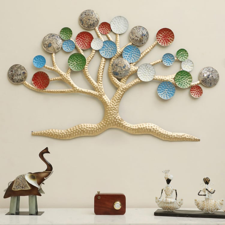 VEDAS Metal Colour of Life Tree Wall Art