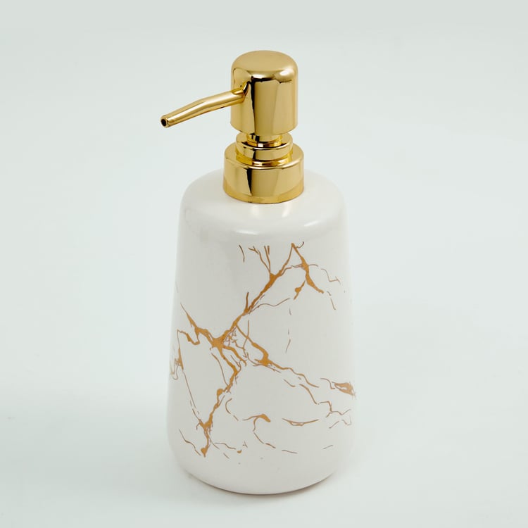 Aubree Vince Ceramic Printed Soap Dispenser - 450ml