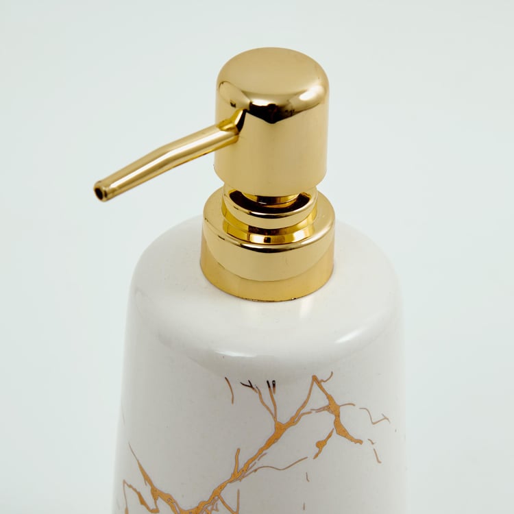 Aubree Vince Ceramic Printed Soap Dispenser - 450ml