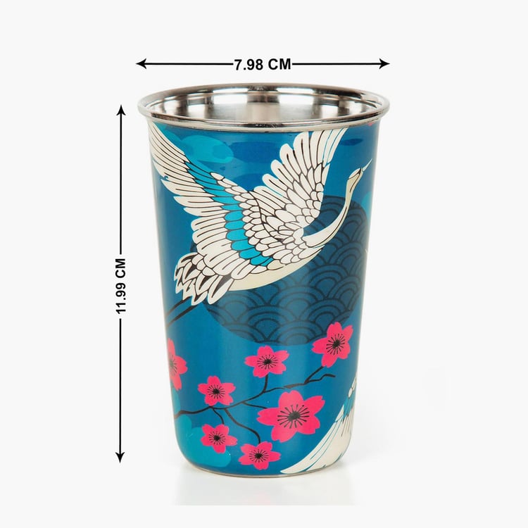 INDIA CIRCUS Aerial Moments Set of 2 Stainless Steel Printed Tumbler Set - 290ml