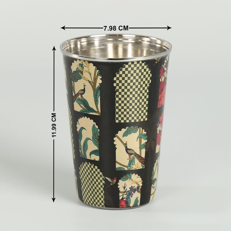 INDIA CIRCUS Signature Windows Set of 2 Stainless Steel Printed Tumblers