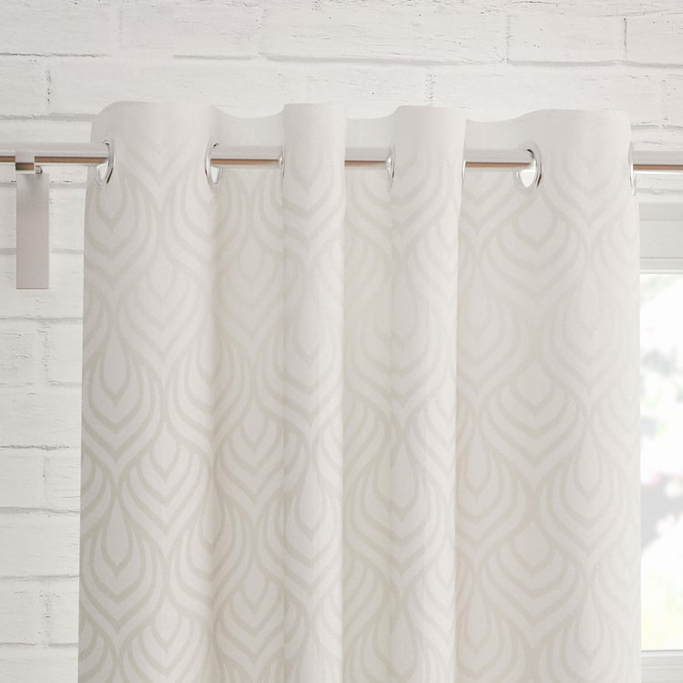 Crystal Set of 2 Printed Sheer Door Curtains