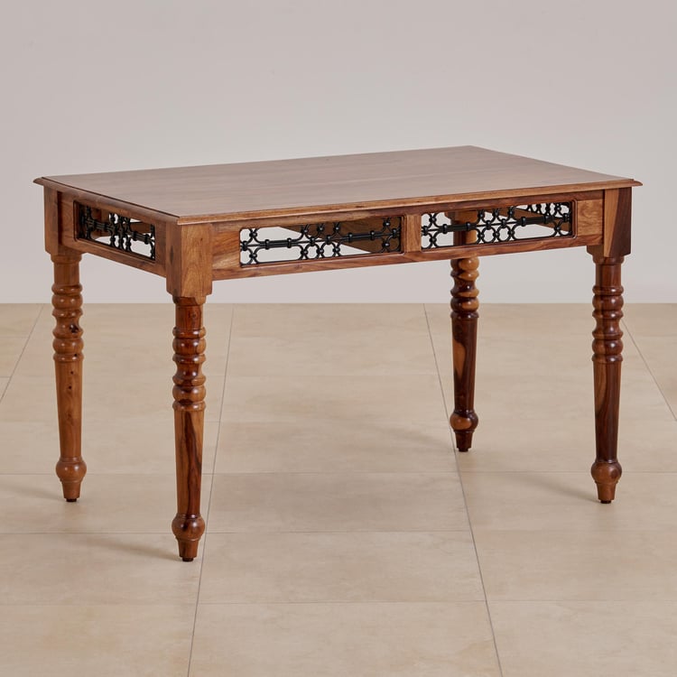 Kian Sheesham Wood 4-Seater Dining Table - Brown