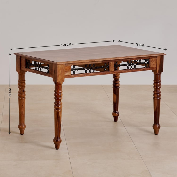 Kian Sheesham Wood 4-Seater Dining Table - Brown