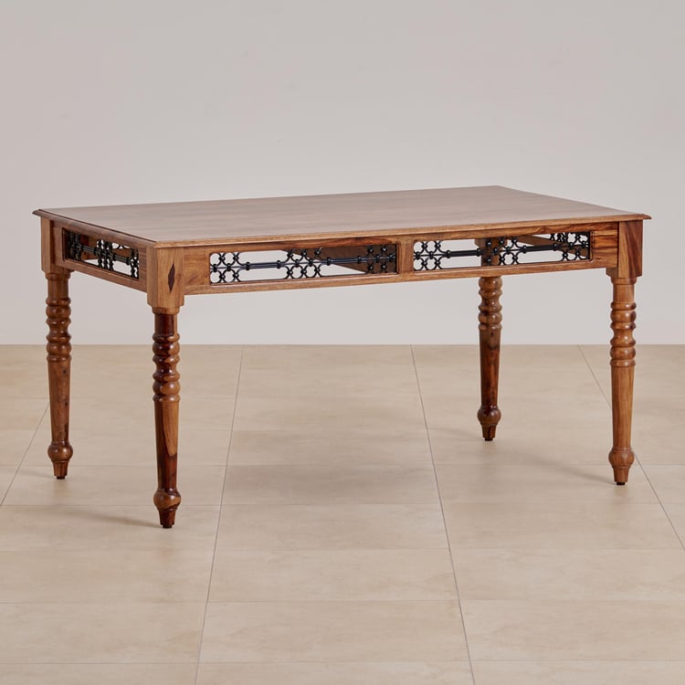 Kian Sheesham Wood 6-Seater Dining Table - Brown