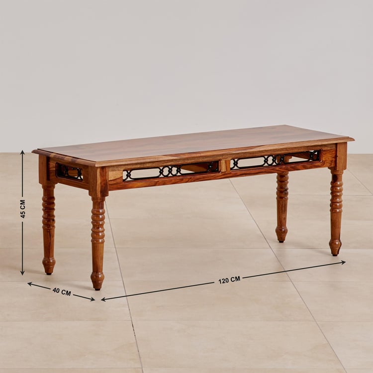 Kian Sheesham Wood Dining Bench - Brown