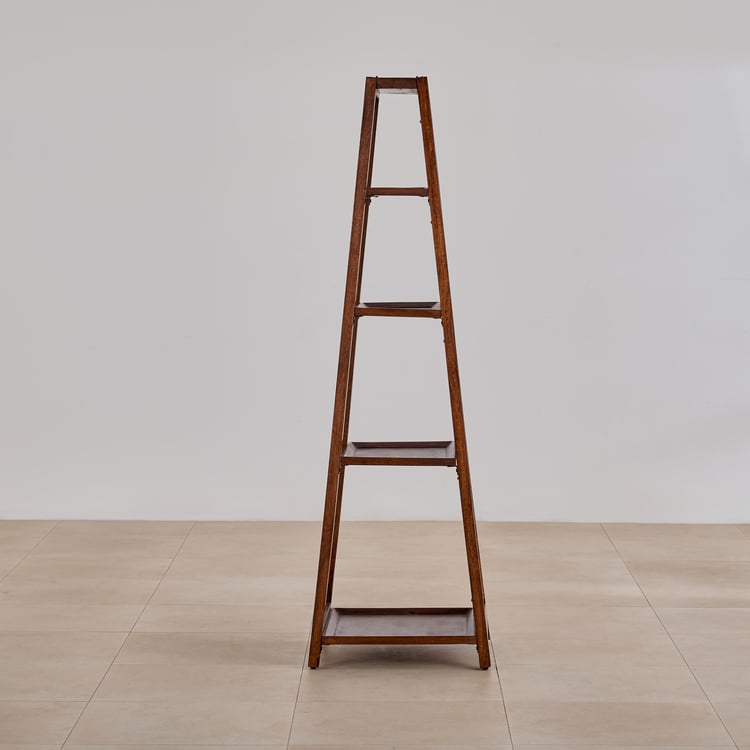 Alberta Mango Wood Storage Mirror - Brown