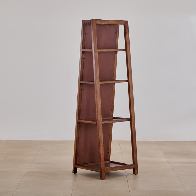 Alberta Mango Wood Storage Mirror - Brown