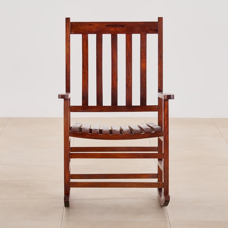 Lupin Mango Wood Rocking Chair - Brown