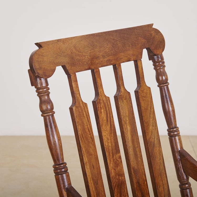 Remus Mango Wood Rocking Chair - Brown