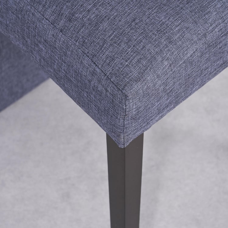 Helios Hazel Set of 2 Fabric Dining Chairs - Grey