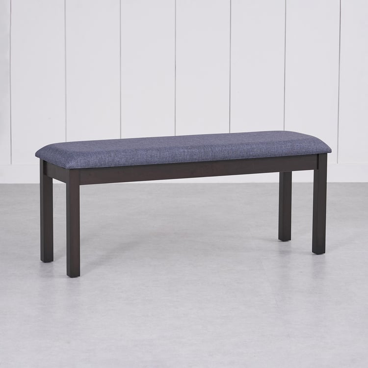 Helios Hazel Fabric Dining Bench - Grey