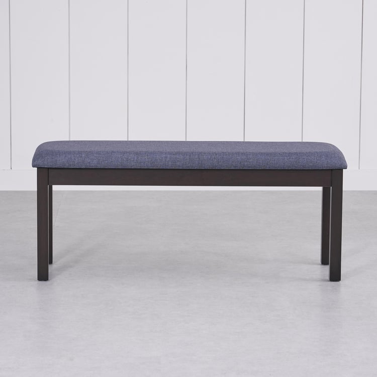 Helios Hazel Fabric Dining Bench - Grey