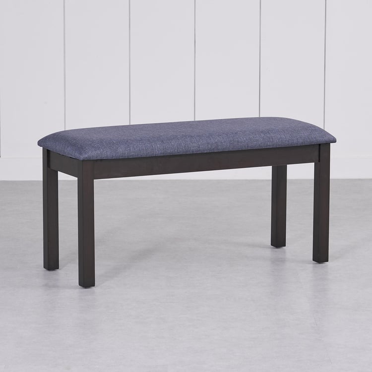 Helios Hazel Fabric Dining Bench - Grey