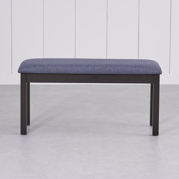 Helios Hazel Fabric Dining Bench - Grey