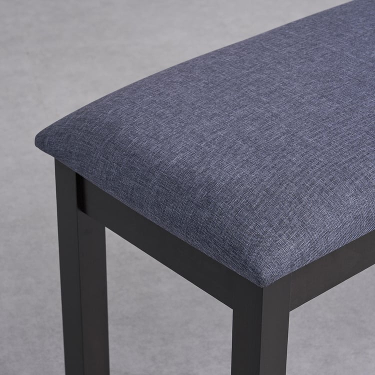 Helios Hazel Fabric Dining Bench - Grey