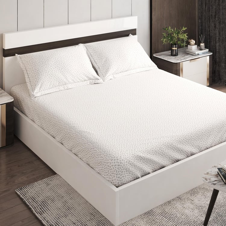 Colour Refresh Cotton 144TC Printed 3Pcs King Fitted Bedsheet Set