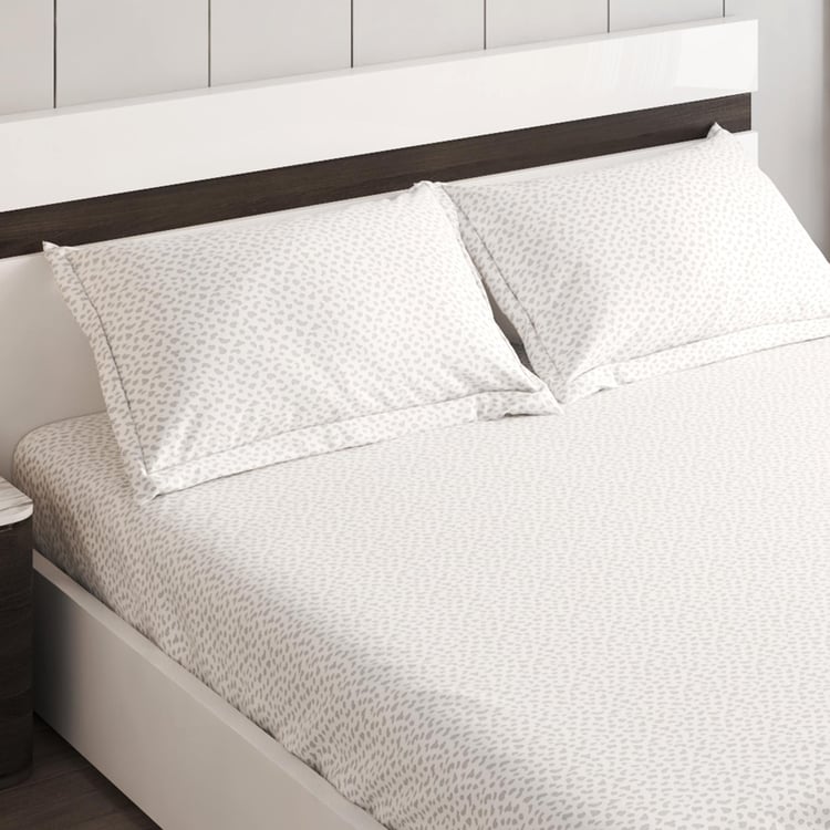 Colour Refresh Cotton 144TC Printed 3Pcs King Fitted Bedsheet Set