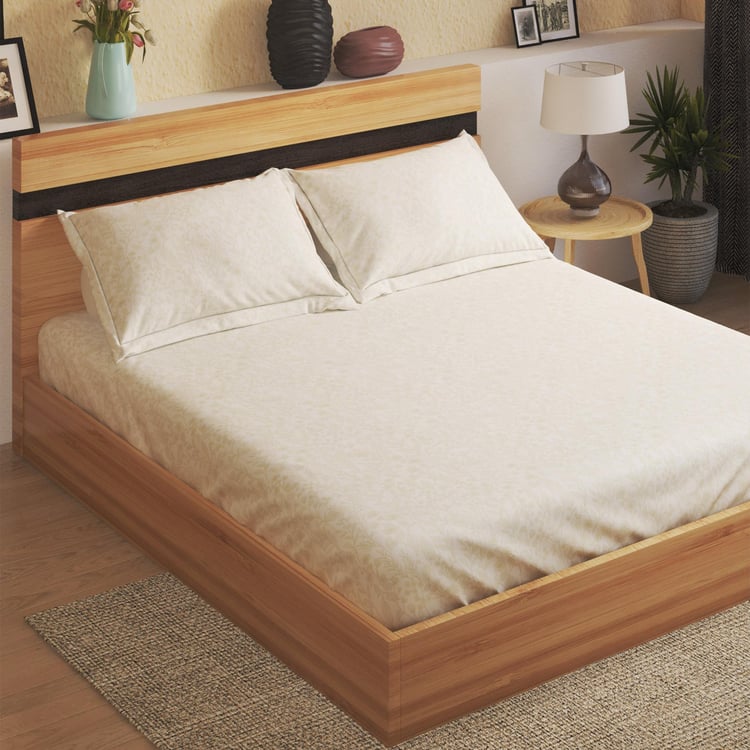 Colour Refresh Cotton 144TC Printed 3Pcs King Fitted Bedsheet Set