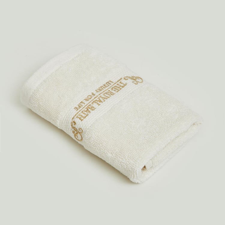 Royal Bath Cotton Embroidered Face Towel - 30x30cm