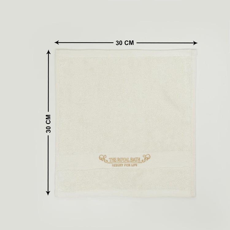 Royal Bath Cotton Embroidered Face Towel - 30x30cm