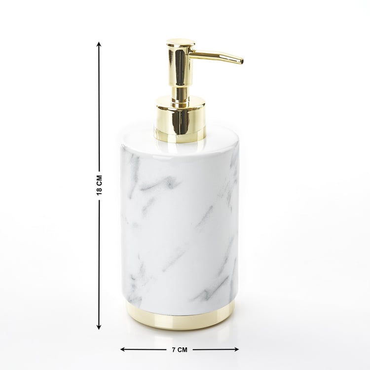 Aubree Dapple Ceramic Soap Dispenser - 390ml