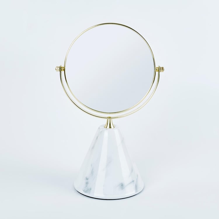 Aubree Ceramic Rotating Tabletop Mirror - 18x32cm