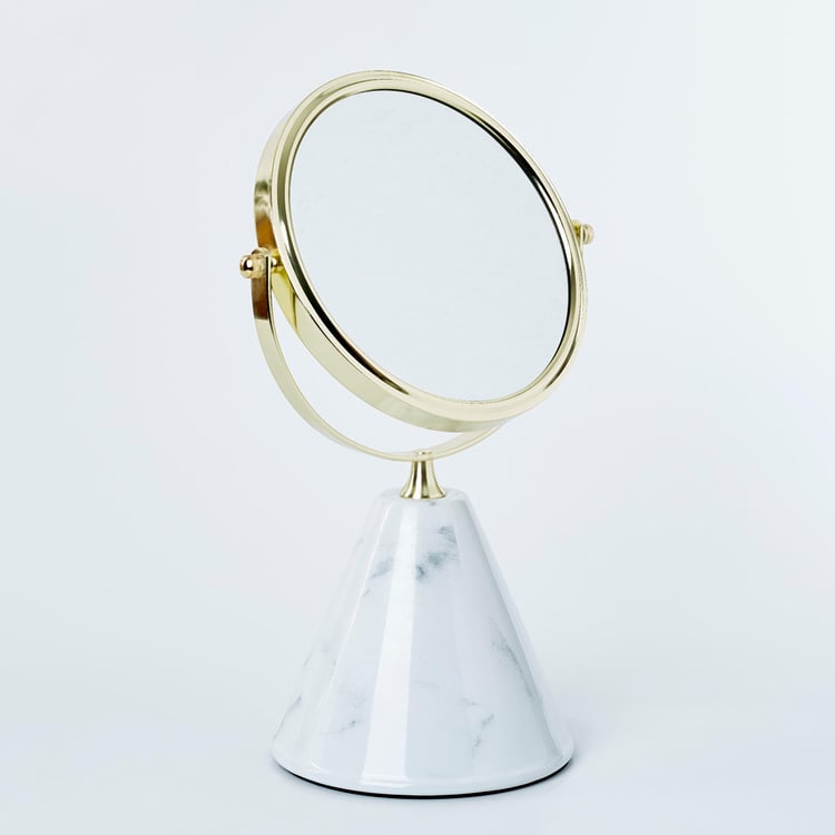 Aubree Ceramic Rotating Tabletop Mirror - 18x32cm