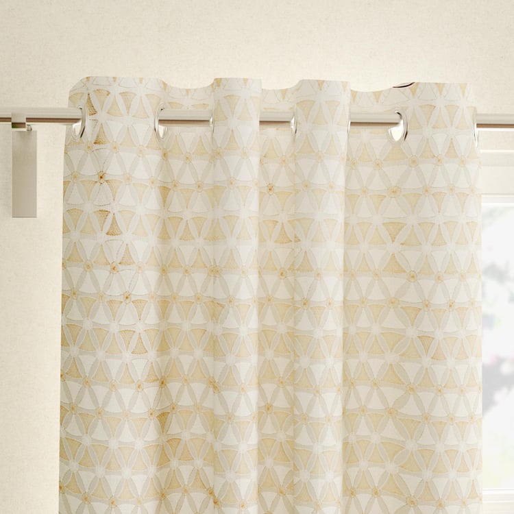 Crystal Set of 2 Printed Sheer Door Curtains