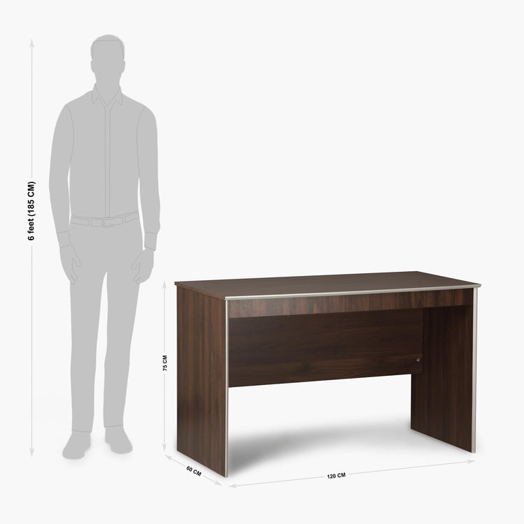 Lewis Study Table with Storage - Brown