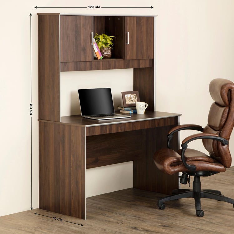 Lewis Study Table with Storage - Brown