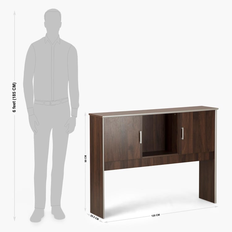 Lewis Study Table with Storage - Brown