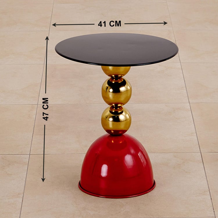 April Metal Accent Table - Red