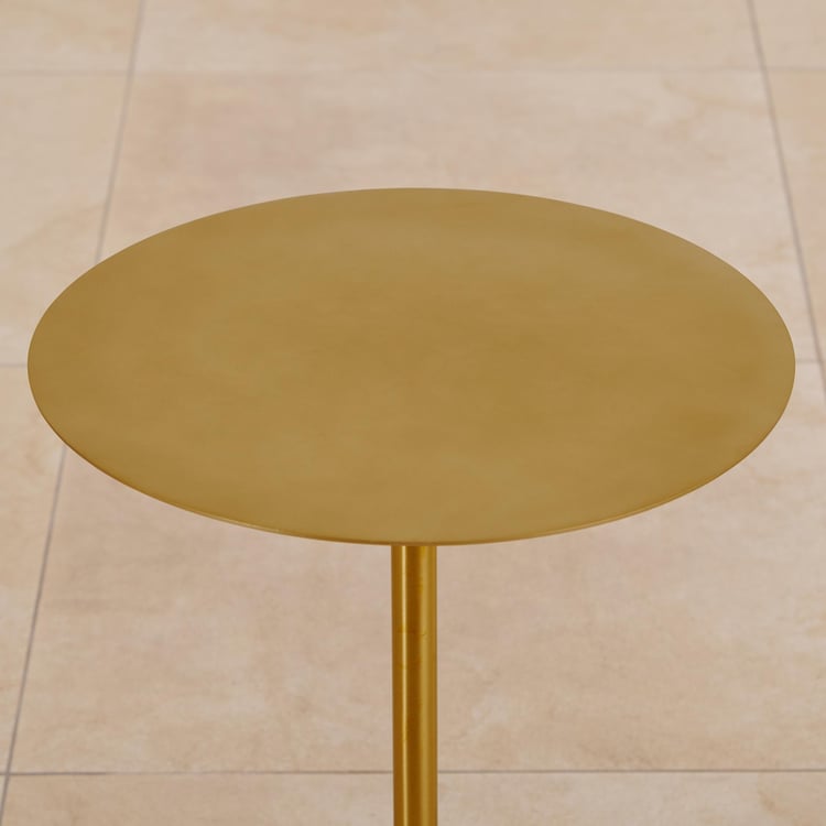 August Marble Accent Table - Gold