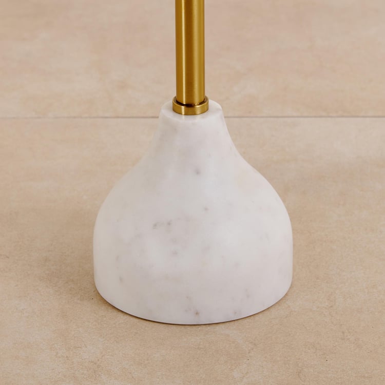 August Marble Accent Table - Gold