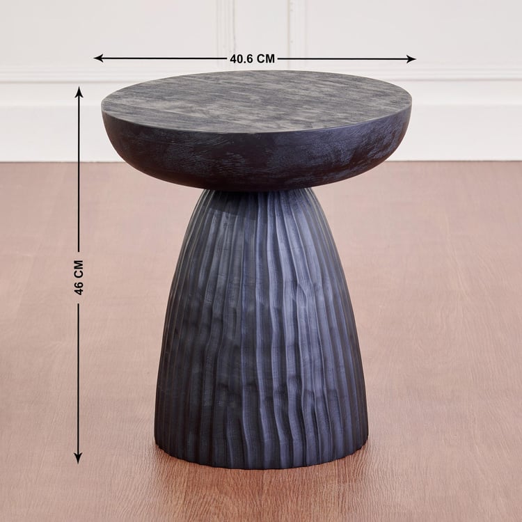 Oprah Mango Wood Accent Table - Black