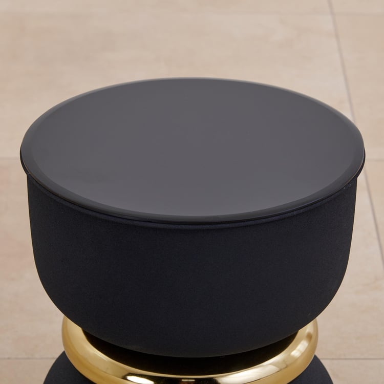 Peter Glass Top Accent Table - Black