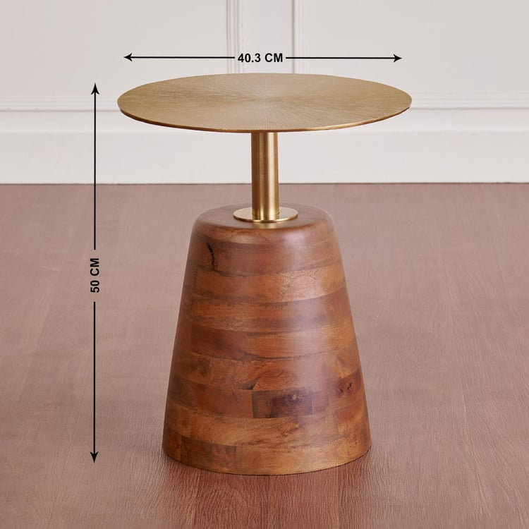 Ronaldo Mango Wood Accent Table - Brown